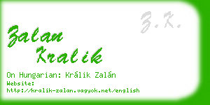 zalan kralik business card